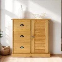 IDIMEX Kommode VENETA, Kommode aus Kiefernholz mit Muschelgriffen gebeizt & gewachst