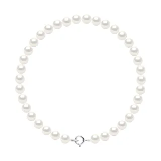 DIADEMA - Armband - Echte Süßwasserperlen - Weiß - Weißgold