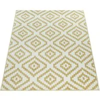 Paco Home Teppich Stella 400, rechteckig, Höhe: 16 mm, Kurzflor, Pastell Farben, Rauten Design, Wohnzimmer