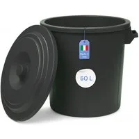YourCasa Mülleimer YourCasa Mülltonne - Mülleimer 50-70L mit Deckel und Trageriffen, Fassungsvermögen 50-70L