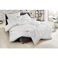 Primera Bettwäsche Uni Luxus-Satin in Gr. 135x200, 155x220 oder 200x200 cm, Satin, 2 teilig, Bettwäsche aus Baumwolle, unifarbene Bettwäsche mit Reißverschluss