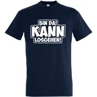 Youth Designz T-Shirt BIN DA! Kann Los Gehen! Herren Shirt mit Motivation Spruch