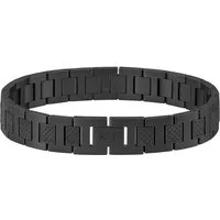 S&T Design Edelstahlarmband Herren Edelstahl Armband Schwarz Silber (Solides 316L Edelstahl, Metall), Knebelverschluss Armband für Herren Junge Geschenk für Mann Sohn Kind