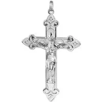 trendor Kreuzanhänger 35789, Kreuz Anhänger für Männer 925 Silber 65 mm