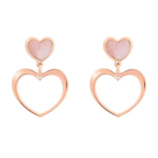 Orphelia 'Mada' Damen 925 Sterlingsilber Anhängerohrringe - Rosé ZO-7389