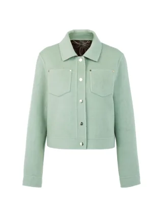 Marc Cain Collections - Luxuriöse Woll-Wendejacke silt green - Gr. - 38
