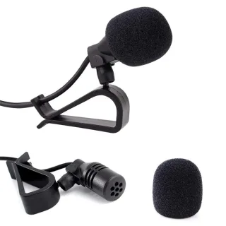 Car Audio Microphone 3 Meters 2.5mm Jack Plug External Microphone Dual Mounting Options for Car Radio Receiver