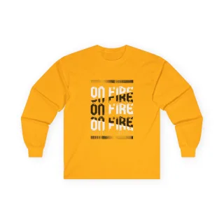COVRZ Individuelles Langarm-T-Shirt für freiwillige Feuerwehrleute Rot S