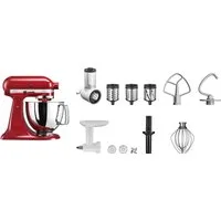 KitchenAid Küchenmaschine 5KSM125EER, 300 W, 4,8 l Schüssel, Gratis Fleischwolf+Gemüseschneider m. 3 Trommeln (Wert ca. 278,-€ UVP)