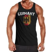MoonWorks Tanktop Herren Tanktop Fußball WM 2018 Deutschland Flagge Moonworks® mit Print