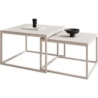 Lookway Couchtisch YOSHI 2in1 MATT KASCHMIR (2er-Set), Breite: 70 cm und 60 cm