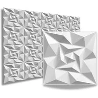 IKHEMalarka 3D Wandpaneel 3D Paneele PVC Kunststoffpaneele, BxL: 50,00x50,00 cm, 0,25 qm, (1 Stück, 3D Wandpaneele Deckenpaneele) hochwertige & harte PVC 3D Platten Wand & Decke
