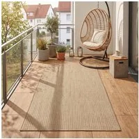 Teppium Teppich Einfarbig, Läufer, Höhe: 3 mm, Teppich Wetterfest Waschbar Balkon, Garten, Terrasse und Küchenteppich