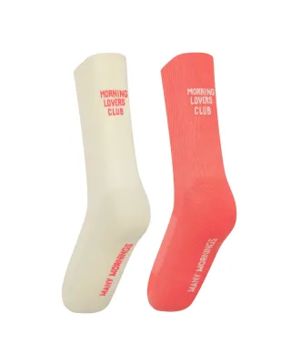 many mornings - Socken - Lovers Club pink/weiß - Gr. - 42