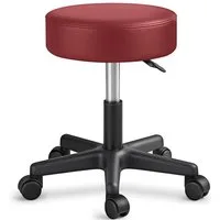 TRESKO Drehhocker Rollhocker höhenverstellbar, 10 cm Dicke Polsterung, Arbeitshocker Hocker 360° drehbar