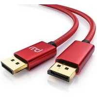 Primewire DisplayPort Kabel, Nylonummantelung, 8K 7680x4320 @ 60 Hz mit DSC - 1m Audio- & Video-Kabel, DisplayPort, DP 1.4 (100 cm), für Gaming-Monitor und PC, flüssige, gestochen scharfe Bildwiedergabe