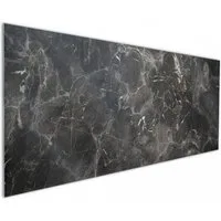 Wallario Küchenrückwand Schwarze Marmor-Optik, (1-tlg)