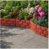 HTI-Living Beetumrandung Beeteinfassung Steinmauer 4-teilig Nessa, LxH: 45x29 cm, Set, 4 Module, Beetbegrenzung Beetumrandung