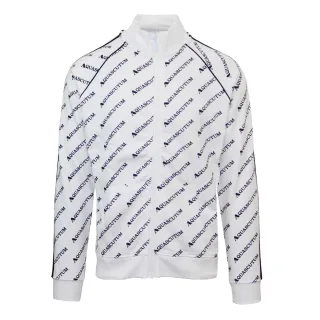 Aquascutum - Trainingsjacke für Herren, Hoher Kragen, Raglanärmel (Weiß)