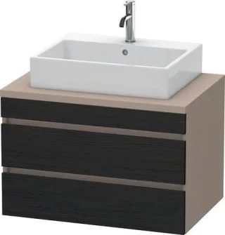 Duravit DuraStyle Konsolenwaschtischunterbau wandhängend Eiche Schwarz & Basalt Matt 800x548x512 mm  DS531701643
