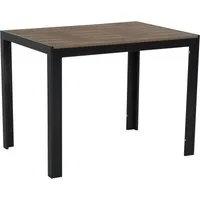 Gardissimo Gartentisch Alma rechteckig anthrazit, 100 x 70 cm Balkontisch (Spar-Set, 1-St., 1 Esstisch), Holz-Look / Aluminium / wetterfest / pflegeleicht