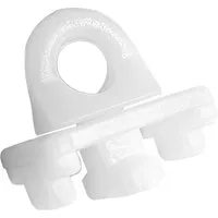 dekondo Feststeller Zwischenfeststeller/Endfeststeller/Gardinenstopper/Vorhangstopper, für Gardinenschienen oder -stangen mit 6 mm Laufnut/Profilschlitz, (12-St), mit geschlossener Öse