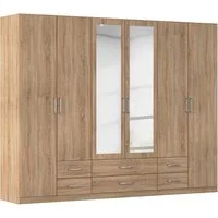 rauch Kleiderschrank Schrank Garderobe Ankleide GAMMA Breiten 91/136/181/226/271/315/360 cm (in 3 Ausstattungen BASIC/CLASSIC/PREMIUM (inkl. SOFT-CLOSE-Funktion) verschiedene Griff-Varianten, mit Spiegel TOPSELLER MADE IN GERMANY