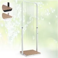 blumfeldt Gartendusche Sumatra Falls SQ (Set, 1 St), Outdooor bodenplatte Bodendusche Fußdusche Außen ohne Stromanschluss