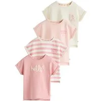 Next T-Shirt Kurzärmelige T-Shirts für Babys im 4er-Pack (4-tlg)
