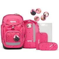 ergobag Schulrucksack Pack (6tlg., inkl. Sportrucksack, Schlamperrolle, Federmäppchen, Heftebox, Kletties)