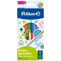 Pelikan Buntstift Pelikan Buntstifte Bicolor 12er rund dünn BRB12LN