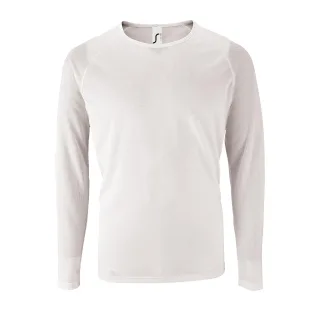 SOLS Herren Performance T-Shirt Sporty, langärmlig (Weiß)