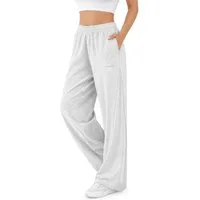 Smilodox Jogginghose Ylena, Sweatpants Damen, Loose Fit, Wide Leg mit Tunnelzug, Sport Elastischer Bund, Kordelzug, weites Bein, Logo, Gym & Homewear