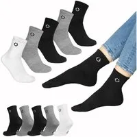 EAAKIE Sportsocken Sport-/Tennissocken Unisex Baumwolle mit Smiley 5/10/20/30 Paar (10-Paar)