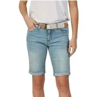 DENIMFY Jeansshorts Damen Shorts DFLena Regular Fit Bermudashorts mit Gürtel