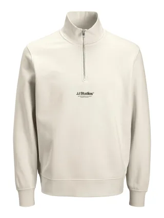 JACK&JONES - JJESOHO SWEAT QUARTER ZIP HN NOOS JNR Moonbeam - Gr. - 164
