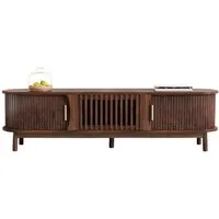 KLAM HOME Lowboard TV-Schrank mit Schiebetür, nach unten klappbarer Hohlschranktür (Fernsehschrank, Wohnzimmermöbel, TV-Board, 1 St), passend für TV-Ständer bis zu 65 Zoll, mit Stützbeinen