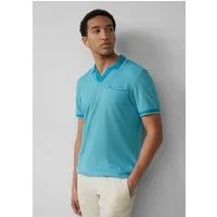 s.Oliver Kurzarmshirt Polo-Shirt Poloshirt aus zweifarbigem Piqué mit Brusttasche