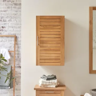 Hängeschrank Wandschrank Modul für Bad 40 cm massives Teakholz