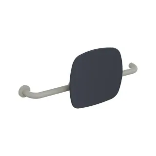 Hewi 801 Rückenstütze 801.51B9262L95 Wandabstand 150mm, Ausführung links, matt, Lehne anthrazitgrau, felsgrau
