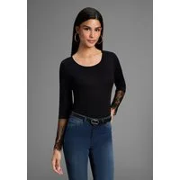 Melrose Langarmshirt taillierte Passform, aus Jersey und Spitze