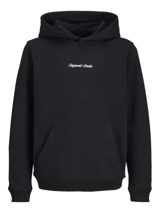 JACK&JONES - JORNORREBRO EMB SWEAT HOOD NOOS JNR Black - Gr. - 176
