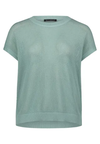 Betty Barclay - Kurzärmeliger Pullover aus Feinstrick mit Rundhalsausschnitt grün - Gr. - 46