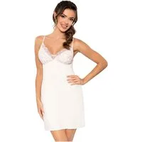 Donna Negligé Perla (Set, 1-tlg., 1-teilig) Damen Sleepshirt ca.90cm Neglige Viskose Spaghettiträger Spitze
