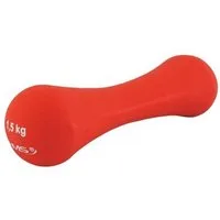 HMS Kurzhantel Fitness 17025 aus Gusseisen mit Neoprenbeschichtung 1,5kg orange