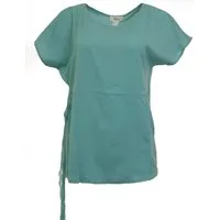 YESET Blusentop Damen Bluse mit Spitze Bindeband Shirt Tunika kurzarm mint 010323