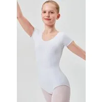 tanzmuster Body Ballettbody Sally aus weicher Baumwolle Kurzarm Trikot fürs Kinder Ballett