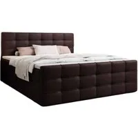 Luxusbetten24 Boxspringbett Luxor in Kunstleder, mit Stauraum