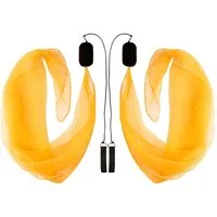 Diabolo Freizeitsport Spiel Soft Poi in 2 Größen - Spiral Poi mit UV reaktivem Schaltuch, Poi-Spiel, UV Spiral Poi Kid 40 cm (orange) - Soft Poi für Kinder