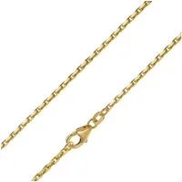 trendor Collier 925 Silber Vergoldet Diamantierte Ankerkette 1,75 mm